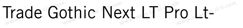 Trade Gothic Next LT Pro Lt字体转换